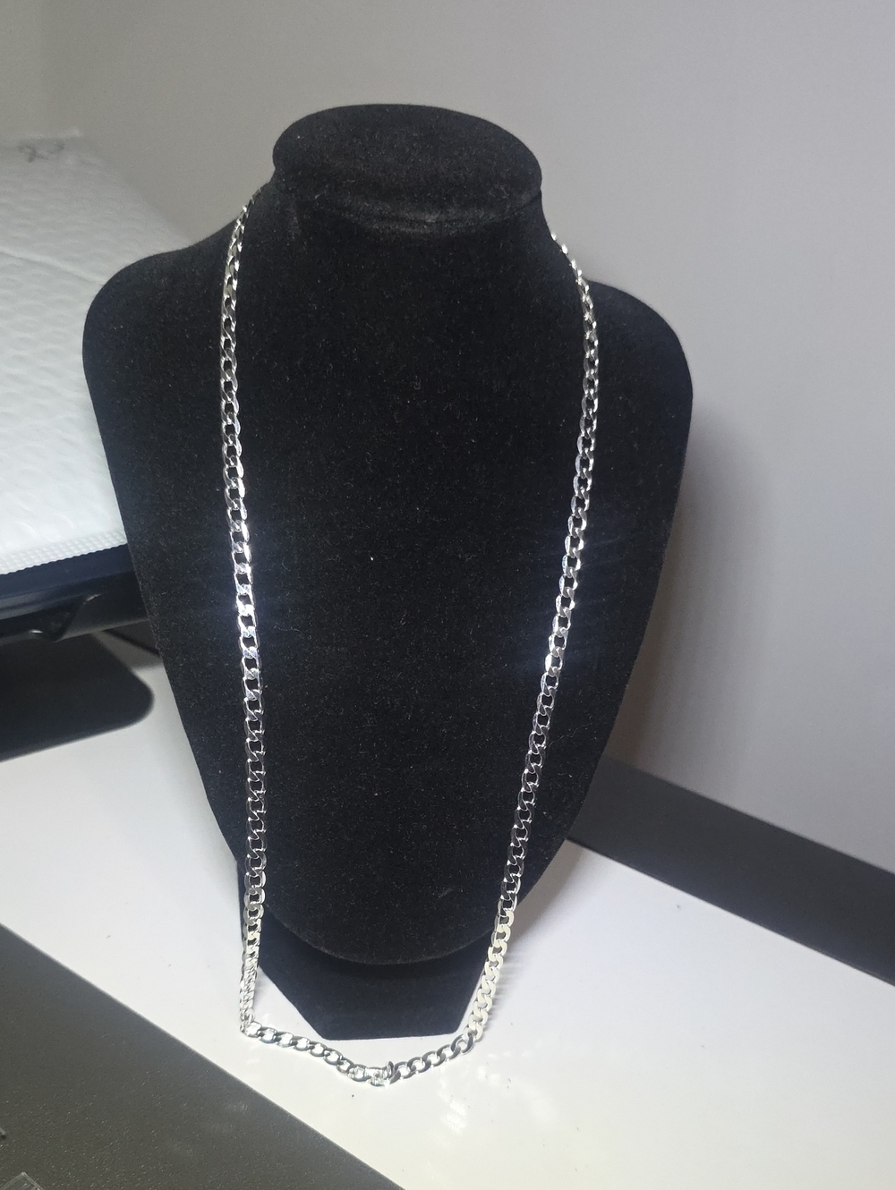New 24inch 925 Silver Filled Cuban Link Chain Neckglance